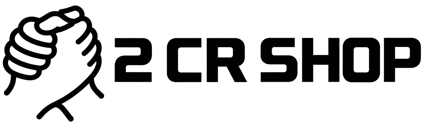 bold handshake logo with 2 cr shop